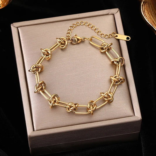 316L Stainless Steel Chain and Link Bracelet