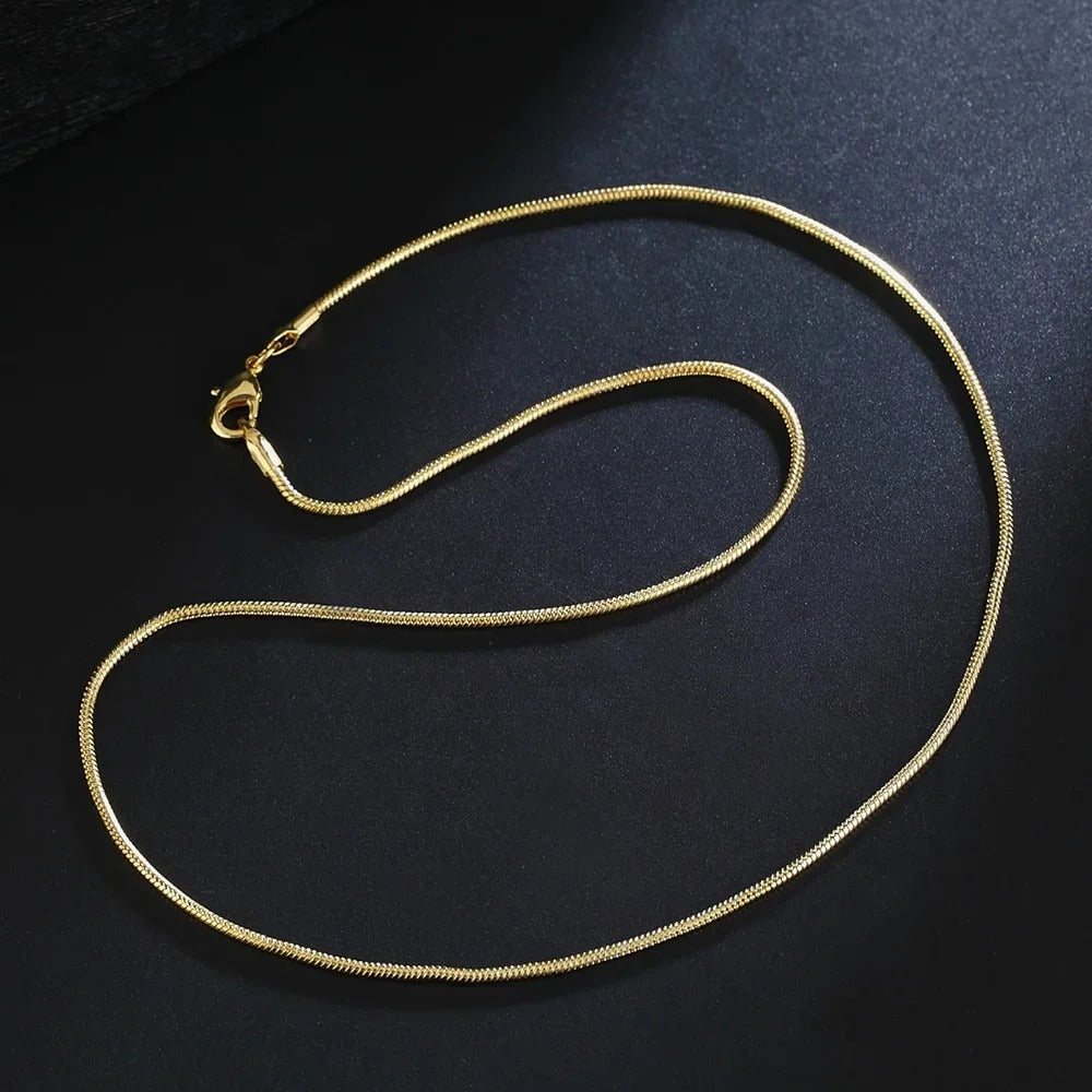 18K Gold 2mm Snake Chain Necklaces