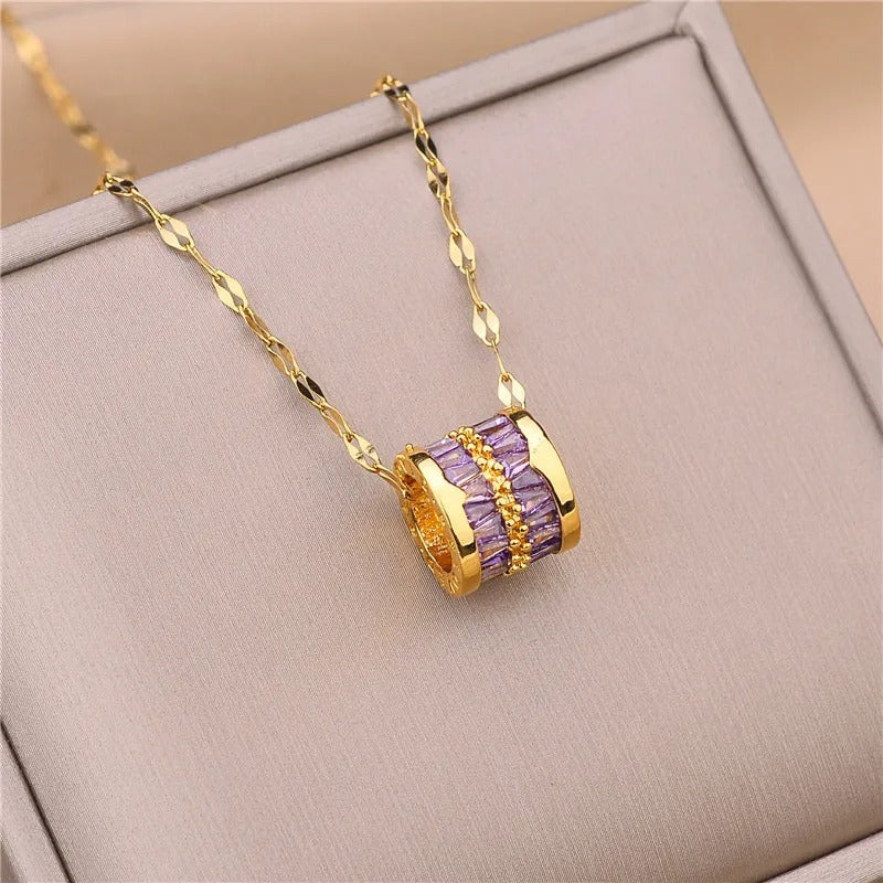 316L Stainless Steel Round Pendant Necklace
