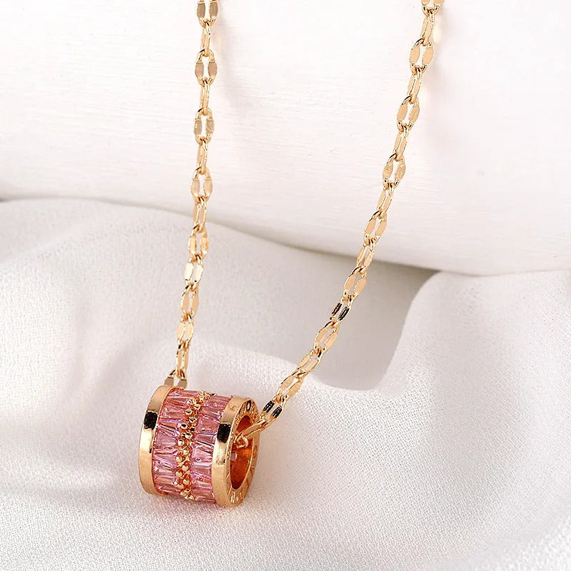 316L Stainless Steel Round Pendant Necklace